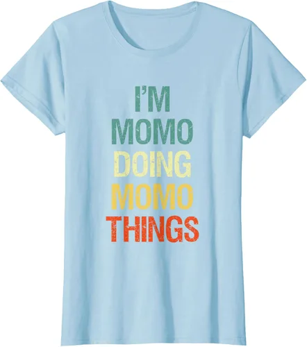 Vista 27 de I'M Momo Doing Momo Things - Camiseta de regalo con nombre personalizado, Negro, S
