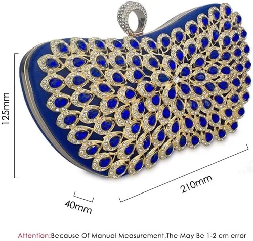 Vista 2 de CZDYUF - Bolso de mano con cuentas de diamantes metálicos y coloridos para boda, elegantes bolsas de noche para mujer, bolso de fiesta