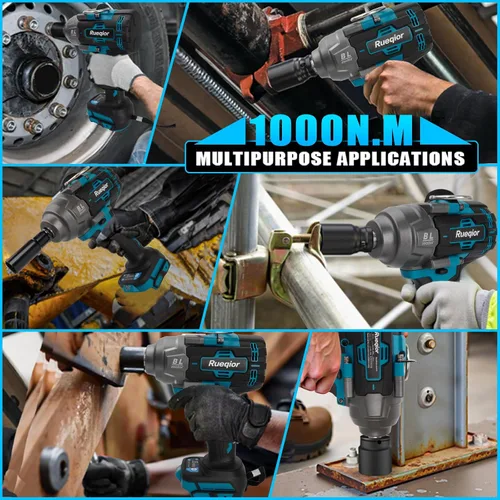 Vista 6 de Cordless Impact Wrench 1/2" Compatible with Makita 18V Battery, Impact Wrench 1000FT-LBS(1360N.m) High Torque Brushless Electric Impact Power Impact