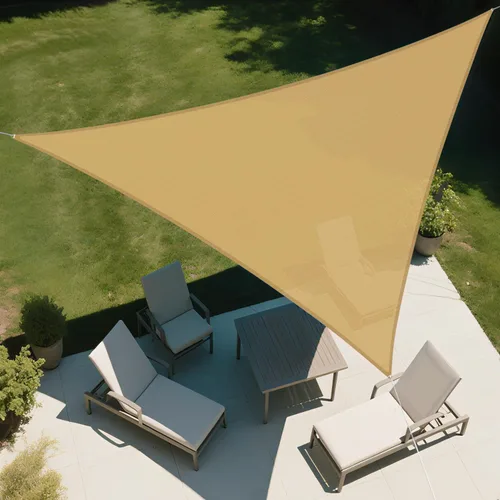 Vista 58 de SunnyRoyal Toldo parasol triangular de 8 x 8 x 8 pies con bloqueo UV, para patio, jardín, piscina (turquesa)