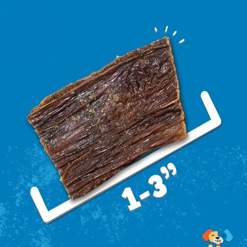 Vista 2 de Jack&Pup Beef Gullet Bites (1 libra) Gullet Jerky para perros pequeños y medianos, golosinas de esófago de res de un solo ingrediente para cachorros