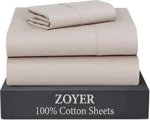 Vista 59 de ZOYER Sábanas de 100 % algodón percal tamaño individual, refrescantes y transpirables, duraderas, con una sensación nítida, suave y cómoda, bolsillo