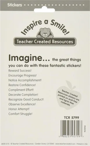 Vista 2 de Teacher Created Resources Pegatinas de estrella de lámina dorada Value-Pak (TCR5799)