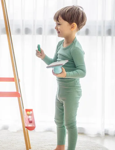 Vista 29 de AVAUMA - Pijama para niños y niñas de algodón básico para uso diario