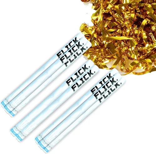 Vista 26 de Ultimate Confetti - Paquete de 8 varitas de confeti azul bebé - Palitos de mano de 6 pulgadas de papel de seda biodegradable para bodas, cumpleaños