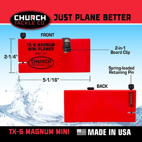 Vista 3 de Mini cepilladora TX-6 Magnum a estribor por Church Tackle Co
