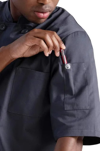 Vista 4 de Chef Works Chaqueta de Chef Unisex Volnay Carbón