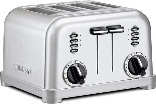 Vista 4 de Cuisinart CPT-180BKS Tostadora Clásica de 4 Rebanadas, Negro/Acero Inoxidable
