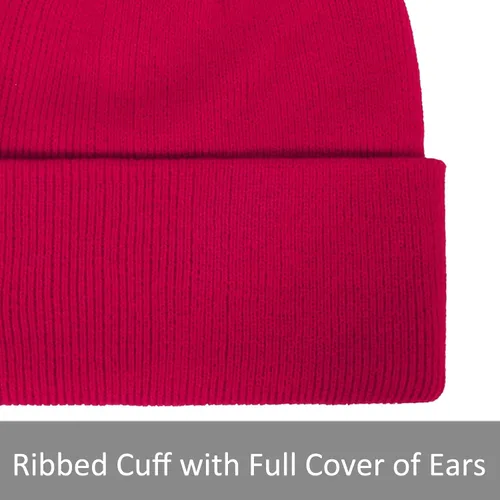 Vista 6 de Muryobao Paquete de 2 gorros de punto cálidos para mujer de invierno suaves elásticos para clima frío
