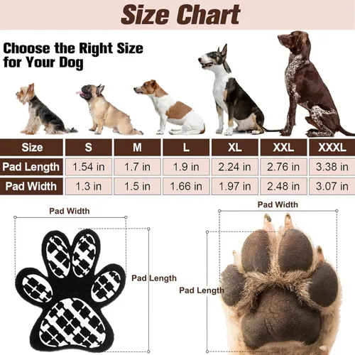 Vista 2 de BEAUTYZOO Protector de Patas de Perro para Pavimento Caliente, Agarres Antideslizantes para las Patas de Perros Mayores, Almohadillas de Tracción