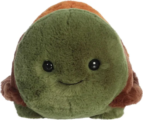 Vista 2 de Aurora Adorable Spudsters Tony Turtle Animal de peluche – Abrazos reconfortantes – Compañeros juguetones – Verde 10 pulgadas