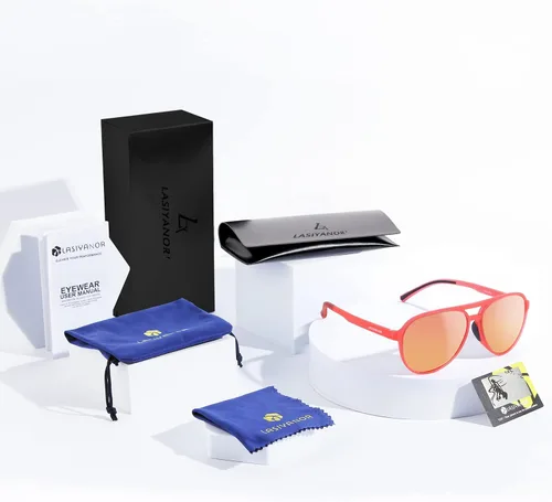 Vista 6 de Gafas de sol ligeras TAC polarizadas clásicas vintage retro de los años 70 marco TR-90 para mujeres y hombres protección UV 400