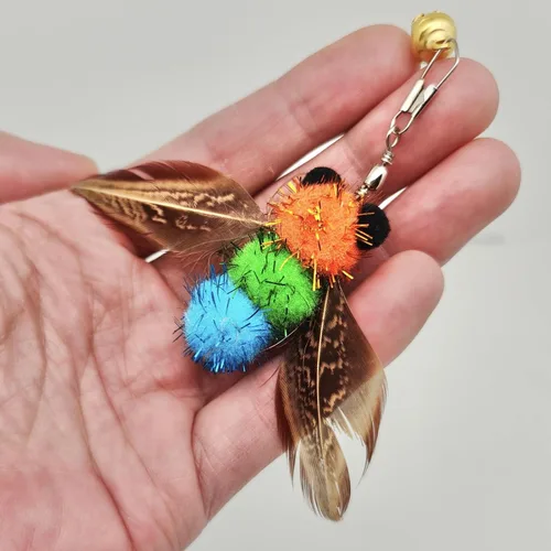 Vista 3 de miwoowim Juguetes interactivos para gatos, 10 piezas de juguetes retráctiles para gatos y juguetes de plumas, juguetes de enriquecimiento para gatos