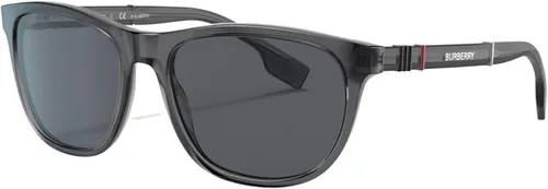 Vista 2 de BURBERRY BE 4319 354481 - Gafas de sol rectangulares de plástico gris transparente, lentes polarizadas grises