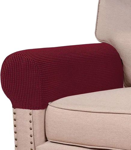 Vista 25 de Turquoize Fundas elásticas para reposabrazos para sillas y sofás, fundas para reposabrazos de sofá de elastano y jacquard, protector de muebles
