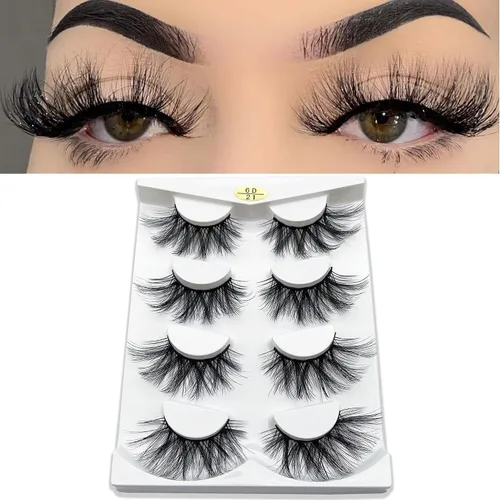 Vista 10 de Mikiwi Pestañas postizas de visón de 25 mm, pestañas de 25 mm, pestañas de visón sintético 6D, pestañas postizas de visón, pestañas dramáticas
