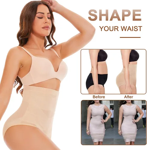 Vista 4 de SIMIYA Faja moldeadora de abdomen para mujer, cintura alta, extra firme, moldeador de cintura, faja moldeadora de estómago