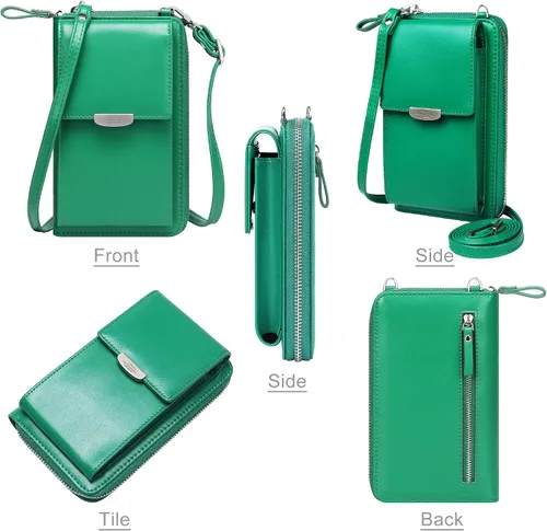 Vista 5 de OIDERY Bolsos cruzados pequeños para teléfono celular, monedero para mujer con ranuras para tarjetas de crédito