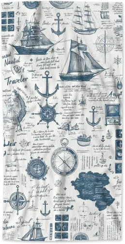 Vista 13 de AOYEGO Toallas de baño de sirena azul aguamarina, estilo retro, con escamas de peces marinos, sirena, lentejuelas, toallas de mano para cocina
