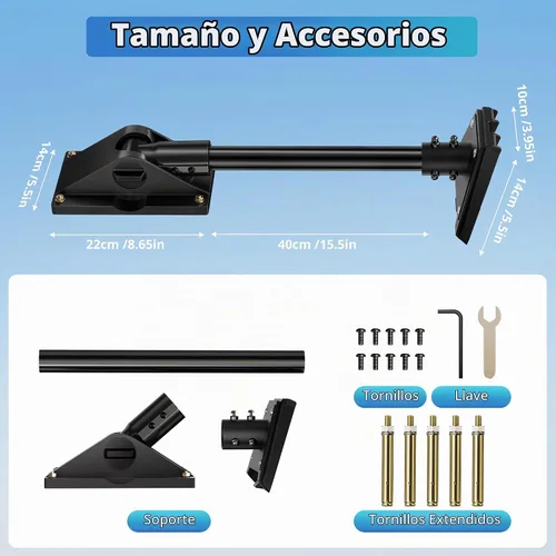 Vista 5 de UBeesize Starlink Gen 3 Mount, Starlink Kit de montaje en poste para antena parabólica estándar Gen 3, soportes de techo StarLink ajustables Gen3