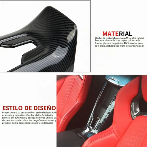 Vista 5 de crosselec Cubierta de Moldura de Control Central Interior de Fibra de Carbono para Chevrolet Corvette C8 2020-2025 (Entre Asientos)