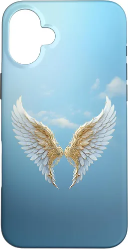 Vista 22 de Funda para iPhone 13 Heavenly Golden Angel Wings