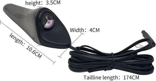 Vista 7 de CVBS Signals Cámara de punto ciego Cámara de visión lateral del coche IP68 impermeable 120 grados gran angular vista lateral espejo kit gris oscuro