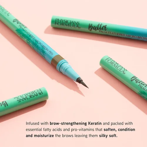 Vista 6 de Maquillaje para cejas de Physicians Formula Butter Palm Feathered Micro Cejas Color Plumas, Marrón Oscuro Universal Marrón