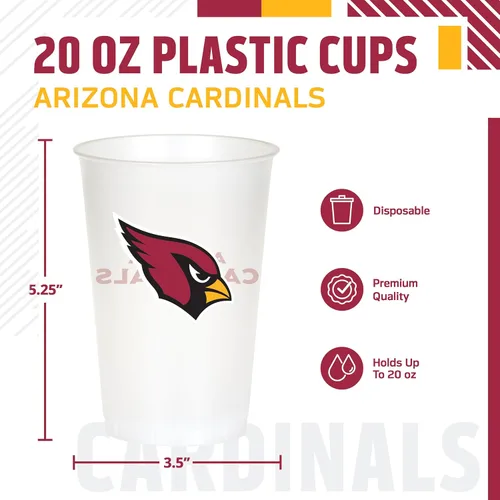 Vista 4 de Kit de vajilla Arizona Cardinals, 49 unidades, con licencia