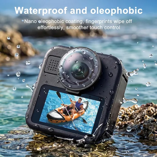 Vista 6 de FitStill Kit de protector de lente solo para Go Pro MAX 2, protectores de lente de vidrio óptico para MAX2, cubierta protectora de lente premium