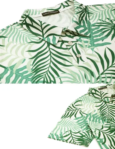 Vista 5 de Daupanzees Conjunto de camisa de 2 piezas para hombre, conjunto casual de manga corta para verano
