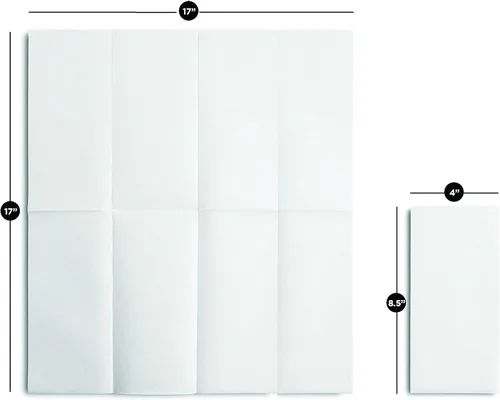 Vista 8 de Paquete de 100 servilletas BloominGoods de lino (17 x 17 pulgadas), papel desechable similar a una tela, toallas de invitados suaves y absorbentes