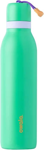 Vista 30 de Botella de agua aislada con tapa Twist de acero inoxidable Owala FreeSip con pajita para deportes y viajes, sin BPA, 24 onzas, Angel Food Cake