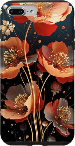 Vista 12 de Red Poppies Flowers In A Field Case for iPhone 16