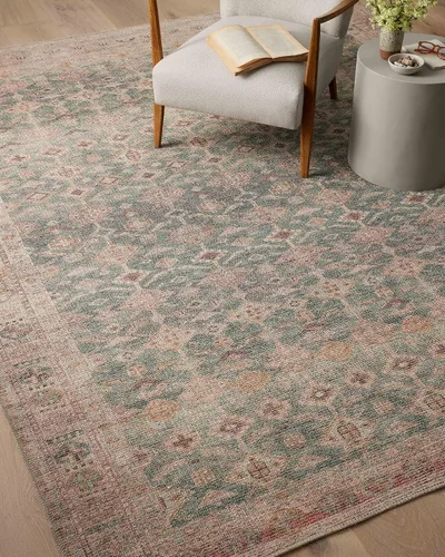 Vista 5 de Loloi Angela Rose Aubrey Collection AUB-02 - Alfombra decorativa de 2 pies 3 pulgadas x 3 pies 9 pulgadas, altura de pelo 0,19 pulgadas, diseño