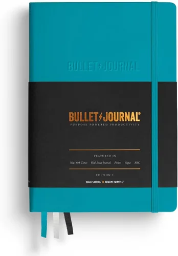 Vista 22 de LEUCHTTURM1917 The Official Bullet Journal Edition 2 - Cuaderno construido para BuJo, tamaño mediano A5 204 páginas de papel de 4.23 oz/m², con guía