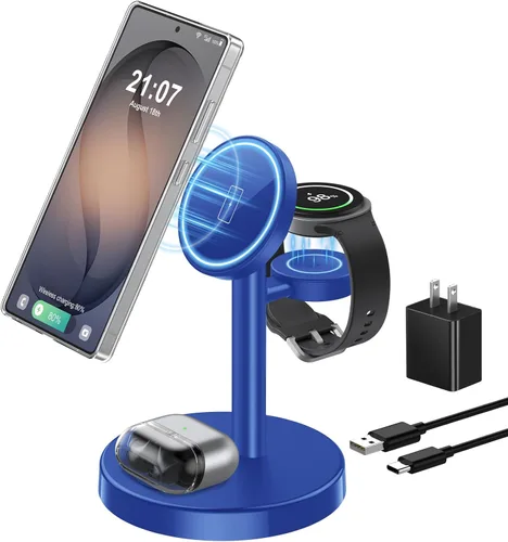Vista 16 de Aeinidi Cargador inalámbrico magnético fuerte súper rápido para Samsung Negro