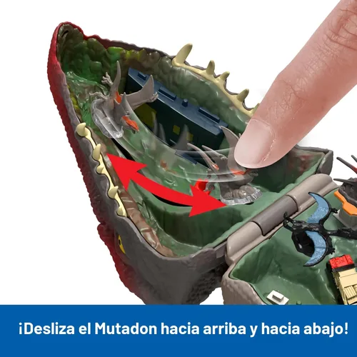 Vista 4 de Mattel Jurassic World Rebirth Micro Adventure Mutadon Playset de juego