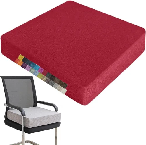 Vista 11 de Cojín antideslizante para silla, 19.7 x 19.7 x 2 in, espuma de memoria Blanco