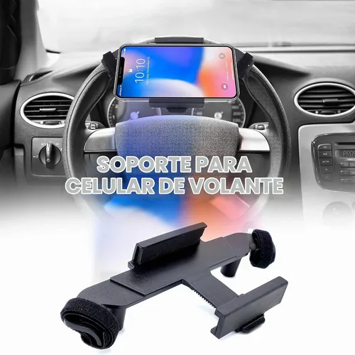 Vista 2 de Soporte de teléfono de coche para volante Soporte de teléfono celular para modelo 3 iPhone Android