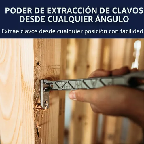 Vista 2 de Boss Hammer 9" Boss Paw - Extractor de clavos tipo pata de gato de acero de grado de construcción con 4 puntos de extracción, llave hexagonal