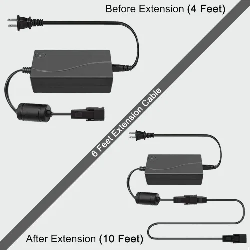 Vista 2 de OKIN - Cable de alimentación universal para silla reclinable, adaptador reclinable AC/DC con cable de extensión para silla elevadora, transformador