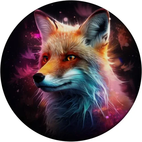Vista 3 de Retrato de zorro abstracto PopSockets Estándar PopGrip