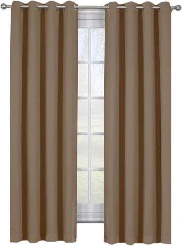 Vista 7 de Royal Bedding Ava - Cortina opaca con ojales superiores, panel de cortina opaca de triple tejido, cortina con lazo, panel individual, 46 pulgadas