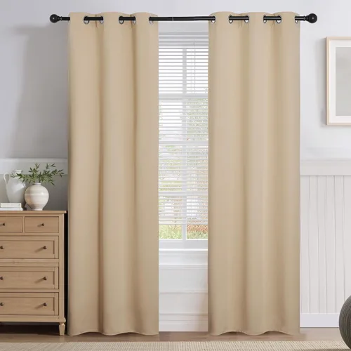 Vista 10 de PONY DANCE Cortinas para Autocaravana de 24 pulgadas de Largo, Cortinas Cortas para Baño y Cocina, Mini Cortinas de Privacidad para Camper