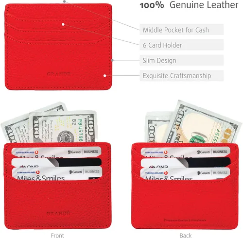 Vista 3 de Grande -3633 Estuches para tarjetas, Rojo -, Minimalista