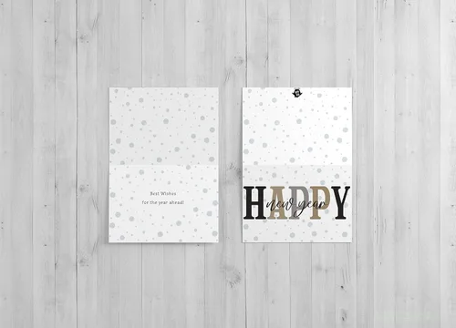 Vista 2 de Red Door Inspirations Tarjeta de felicitación de feliz año nuevo 2023, fabricada en los Estados Unidos (paquete de 25 unidades)