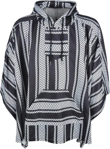 Vista 2 de Demetory Poncho con capucha y mangas de murciélago para hombre