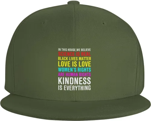 Vista 38 de Pride Flag in This House We Believe Science is Real Black Lives Matter Baseball Hats for Men Dad Hat,Black