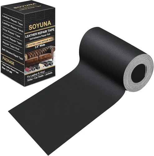 Vista 26 de Parche de reparación de cuero autoadhesivo para muebles, cinta de reparación de cuero para sofá, asiento de automóvil, silla, muebles, kit de Grano
